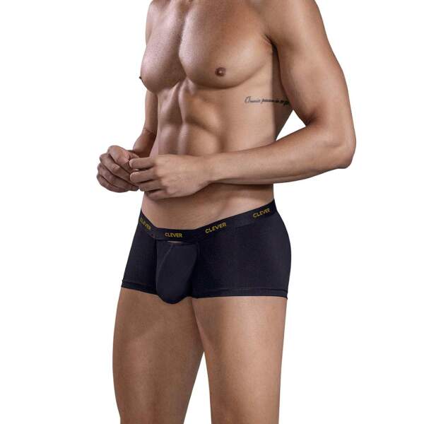 Clever Moda - Luxury Trunks - Boxershort - Open Pouch Design - Brede Band - Zwart - Afbeelding 3