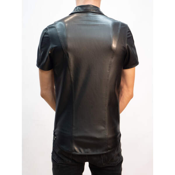Benno von Stein - Shirt Massymo - Rits - PU-leer - Zwart - Afbeelding 4