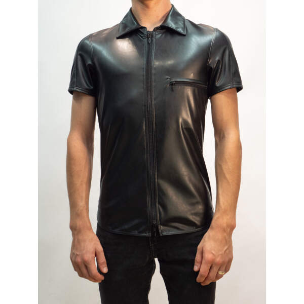 Benno von Stein - Shirt Massymo - Rits - PU-leer - Zwart - Afbeelding 2