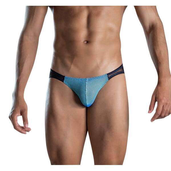 Clever Moda - Mockery Brief - Fantasy Slip - Mesh - Zwart - Blauw - Afbeelding 4