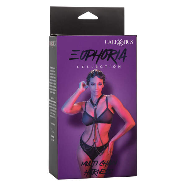 CalExotics - Euphoria - Multi Chain Harnas - Metaal - PU-leer - Zwart - Afbeelding 4