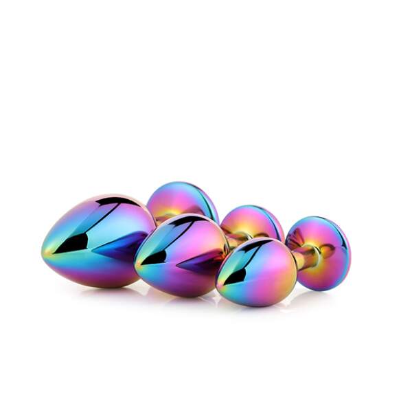 Dreamtoys - Anal Training Kit - 3 Butt Plugs - Edelsteen - Aluminium - Multicolor - Afbeelding 5
