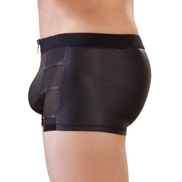 NEK - Wetlook Short - Met Rits - Gaas - Strepen - Zwart - Afbeelding 2
