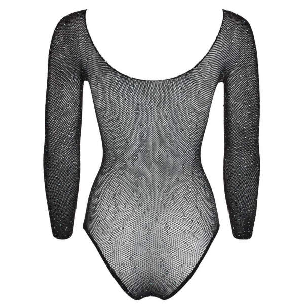 NO:XQSE - Body - Lange Mouw - Strass - Visnet - Zwart - Afbeelding 5