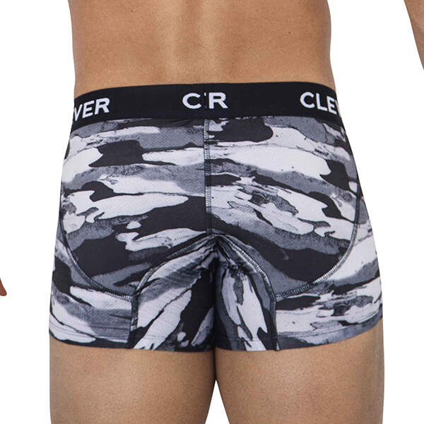 Clever Moda - Navigate Boxershort - Elastische Mesh - Print - grijs - Afbeelding 2