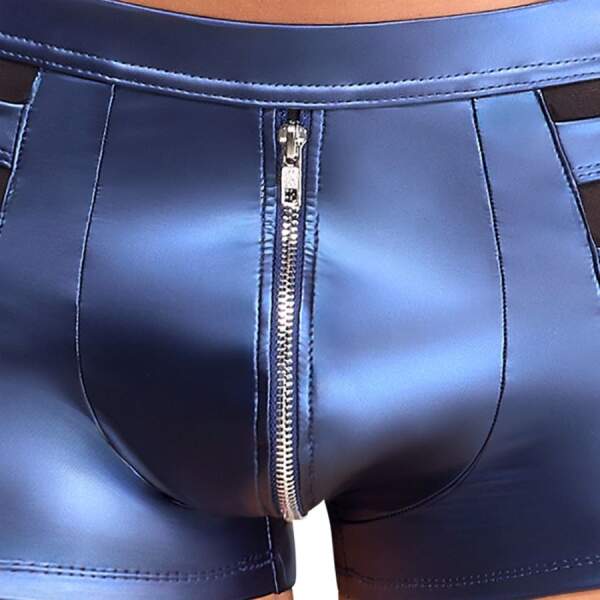 NEK - Short - Rits - Metallic - Gaas - Blauw - Afbeelding 4