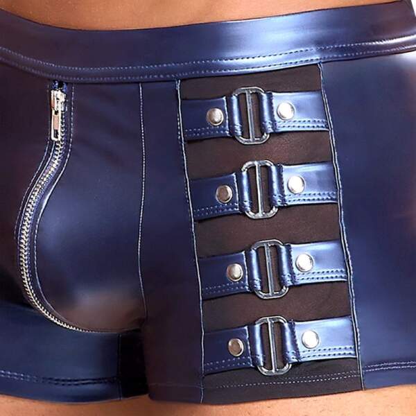 NEK - Short - Rits - Metallic - Gaas - Blauw - Afbeelding 2