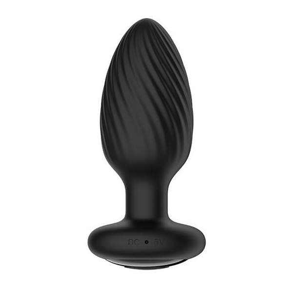 Nexus - Tornado - Butt Plug - Rotating - Vibrating - Siliconen - Zwart - Medium - Afbeelding 5
