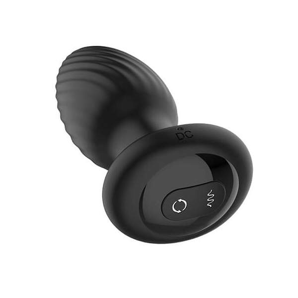 Nexus - Tornado - Butt Plug - Rotating - Vibrating - Siliconen - Zwart - Small - Afbeelding 4