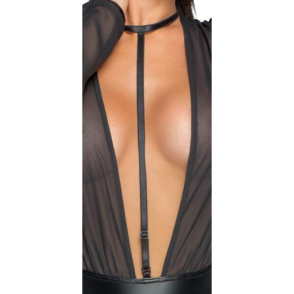 Noir Handmade Gaas Body met Choker - Afbeelding 2