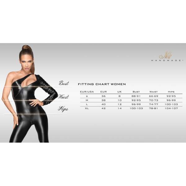 Noir Handmade Gaas Body met Choker - Afbeelding 4
