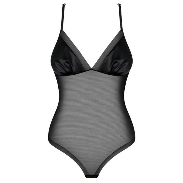 Obsessive - Alifini Teddy - Body - Vleugel motief - Zwart - Afbeelding 4