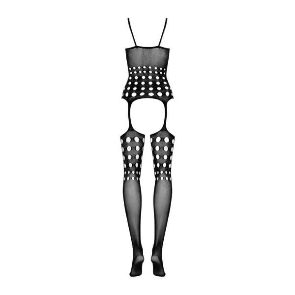Obsessive - G310 - Bodystocking - Open Kruis - Zwart - Afbeelding 4