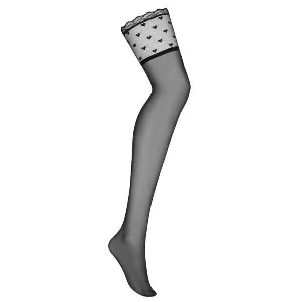 Obsessive - Heartia Kousen - Hartjes - Zwart - Afbeelding 3