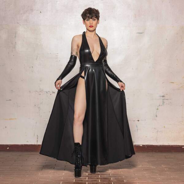 Patrice Catanzaro - Lilith Robe - Mat Lak - Zwart