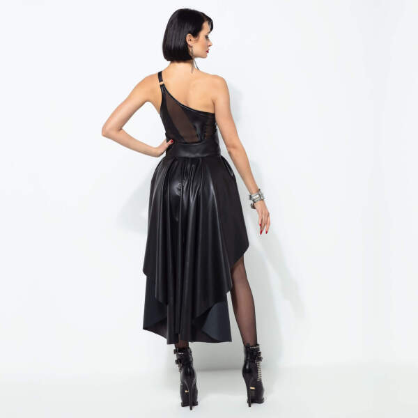 Patrice Catanzaro - Panthere - Rok - Brede Riem - PU-Leer - Zwart - Afbeelding 4