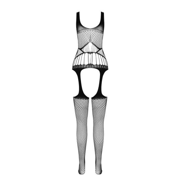 Passion - BS106 - Bodystocking - Jarretel - Zwart - Afbeelding 4