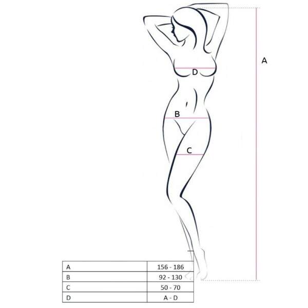 Passion - Bodystockingjurkje 063 - Visnet - Zwart - Afbeelding 3