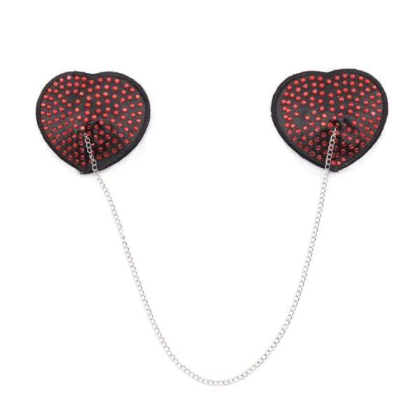 Tepelplakker Hart Rood met Ketting - Afbeelding 2