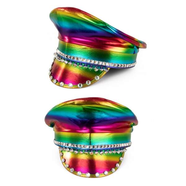 Pet - Piloot - Politie - Metallic - Strass - Regenboog