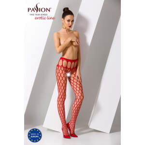 Panty Visnet Open Kruis Rood S021 - Passion