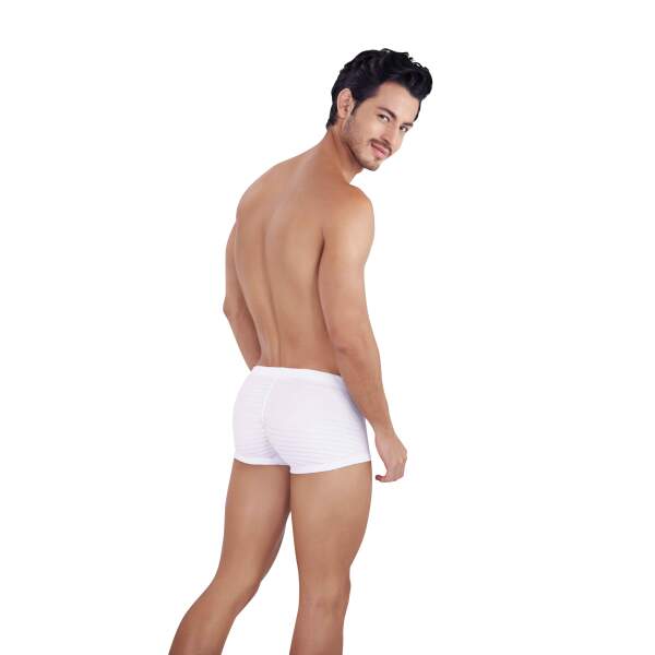Clever Moda - Sainted Trunks - Boxershort - Mesh Stripes - Lycra -  Wit - Afbeelding 3