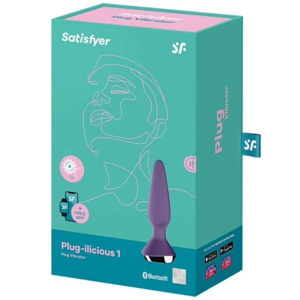 Satisfyer - Plug-Ilicious 1 - Vibrerende Butt Plug - App Controlled - Siliconen - Paars - Afbeelding 4