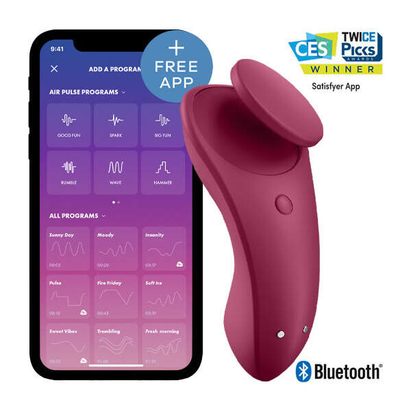 Satisfyer - Sexy Secret Panty Vibrator - Clitoris Stimulator - Rood