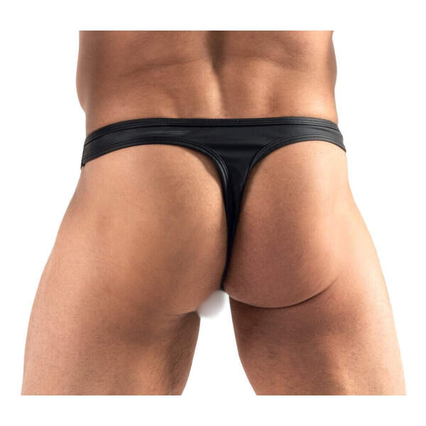 Svenjoyment Underwear - String - Showmaster - Mat Wetlook - Zwart - Afbeelding 3