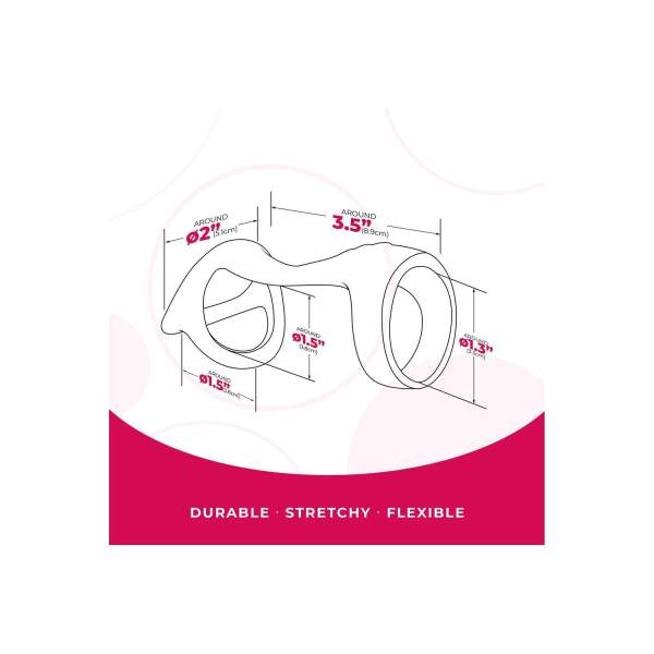 NMC - Cock Strap - Ball Stretcher - Siliconen - Maat L - Afbeelding 3
