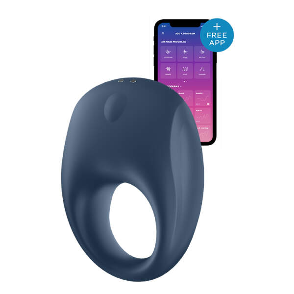 Satisfyer - Strong One - Cockring - Vibraties - met App - Blauw - Afbeelding 3