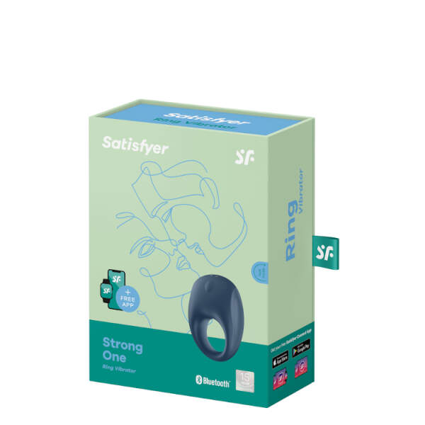 Satisfyer - Strong One - Cockring - Vibraties - met App - Blauw - Afbeelding 2