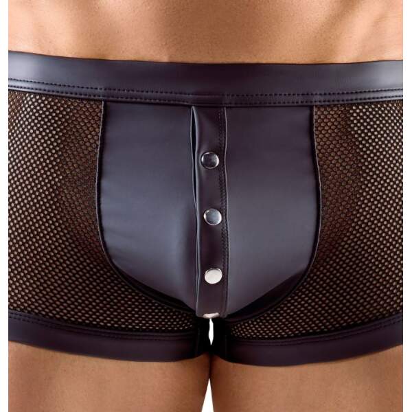 Svenjoyment Underwear - Short - Studs op Gulp - Visnet - Wetlook - Zwart - Afbeelding 3