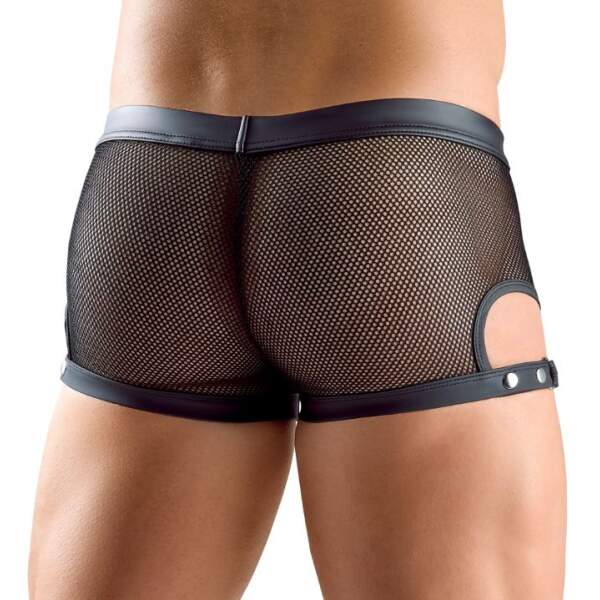 Svenjoyment Underwear - Short - Studs op Gulp - Visnet - Wetlook - Zwart - Afbeelding 2