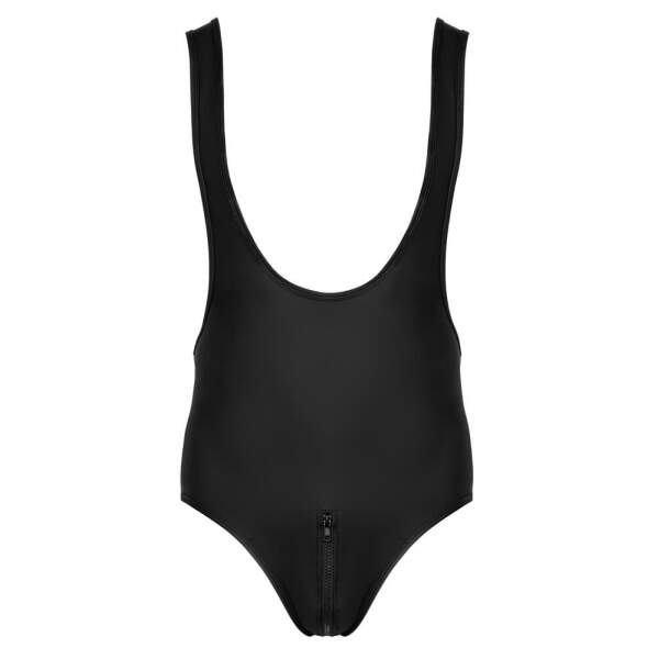 Svenjoyment Underwear - Stringbody - Rits in Kruis - Mat Wetlook - Zwart - Afbeelding 5