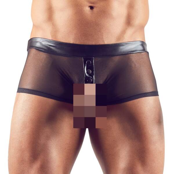 Svenjoyment Underwear - Short Showmaster - met Cockring - Gaas - Zwart