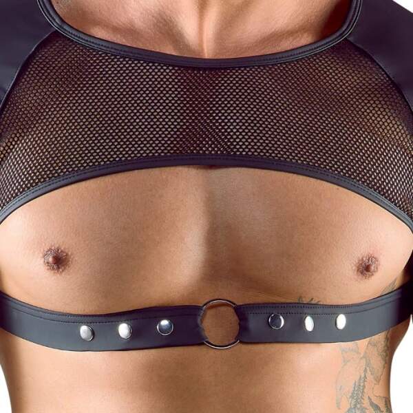 Svenjoyment Underwear - Top - Wetlook - Visnet - Zwart - Afbeelding 2