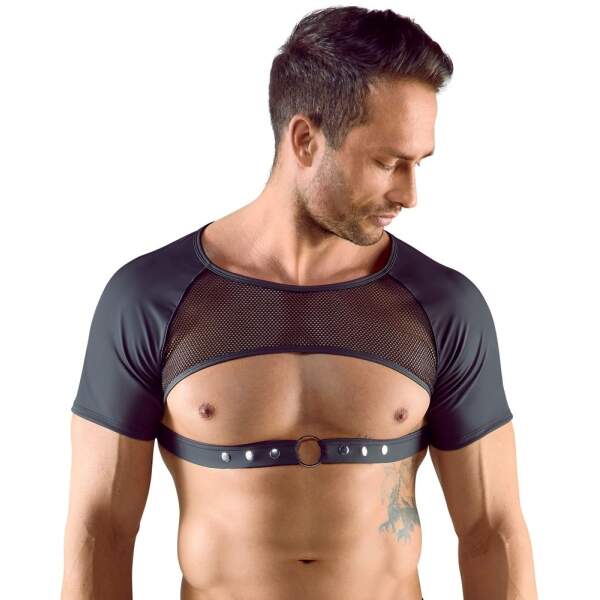 Svenjoyment Underwear - Top - Wetlook - Visnet - Zwart