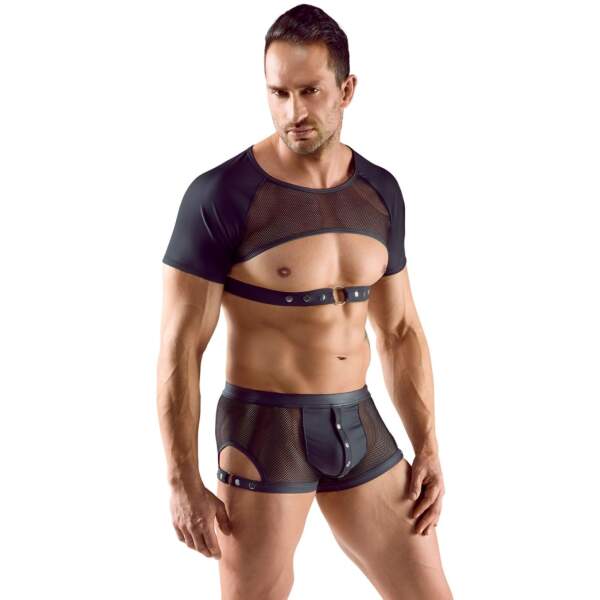 Svenjoyment Underwear - Top - Wetlook - Visnet - Zwart - Afbeelding 4