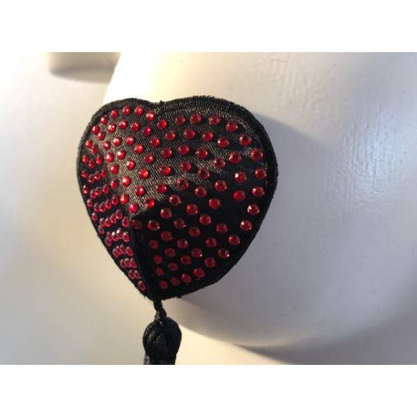 Tepelplakkers Strass rood met kwastje - Afbeelding 3
