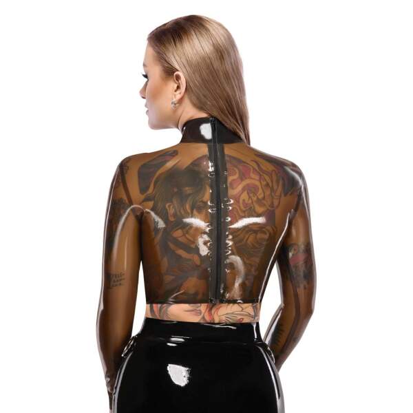 The Latex Collection - Top - Lange Mouw - Semi Transparant - Latex - Afbeelding 3