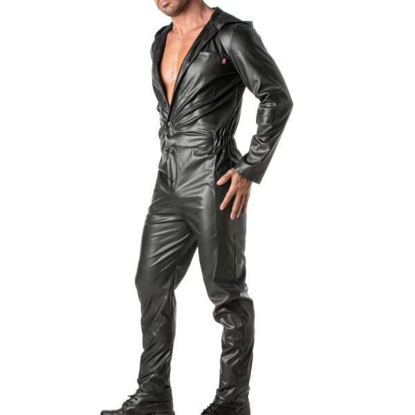 TOF PARIS - Kinky Overall - Mecano - Capuchon - PU-leer - Zwart - Afbeelding 2