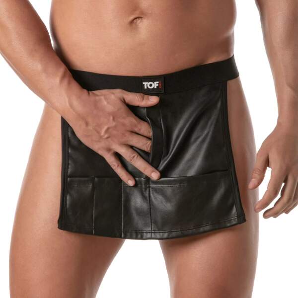TOF PARIS - Kinky Rok - Schort - PU-leer - Zwart - Afbeelding 3