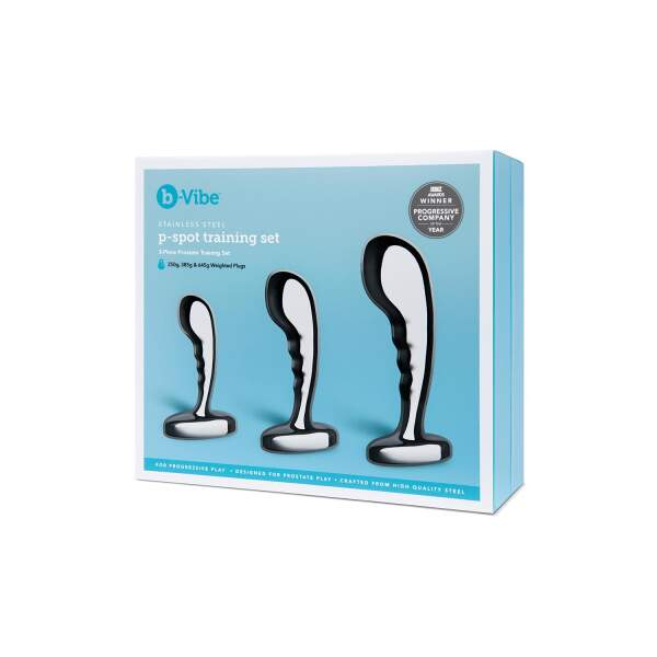b-Vibe - Training Kit - P-Spot - 3 Butt Plugs - RVS - Afbeelding 8