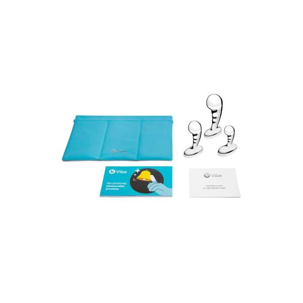 b-Vibe - Training Kit - P-Spot - 3 Butt Plugs - RVS - Afbeelding 7