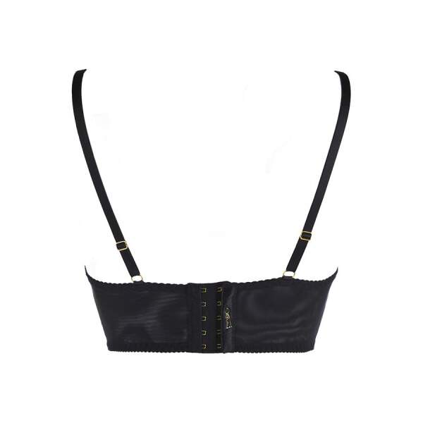 Axami - Valley of Sensations - Kanten BH met Straps - Goud met Blauw Accent - Zwart - Afbeelding 5