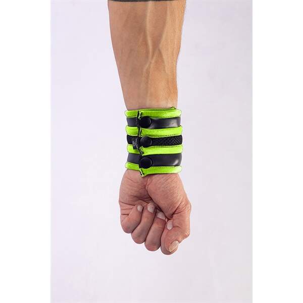 Mr. B - Pols Wallet - Zip - Neopreen - Zwart met Fluo Groen - Afbeelding 5