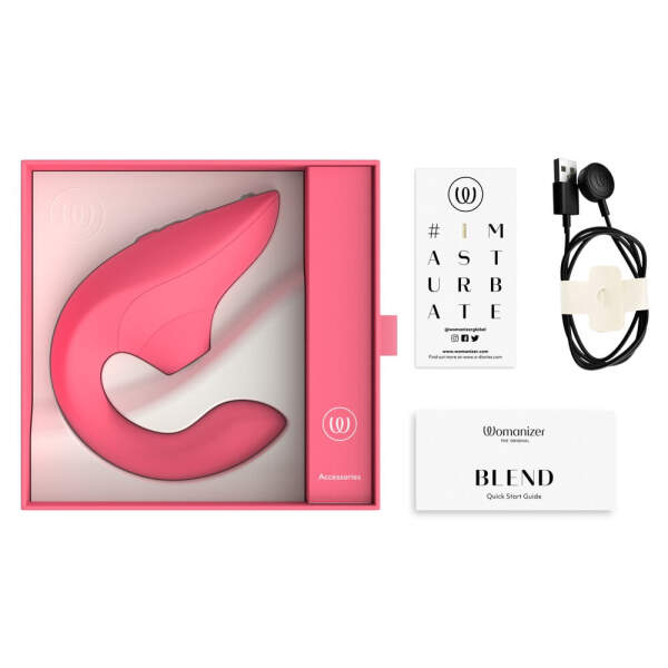 Womanizer - Blend - Clitoris Luchtdruk Stimulator - G-Spot Vibrator - Rabbit - Vibrant Rose - Afbeelding 3