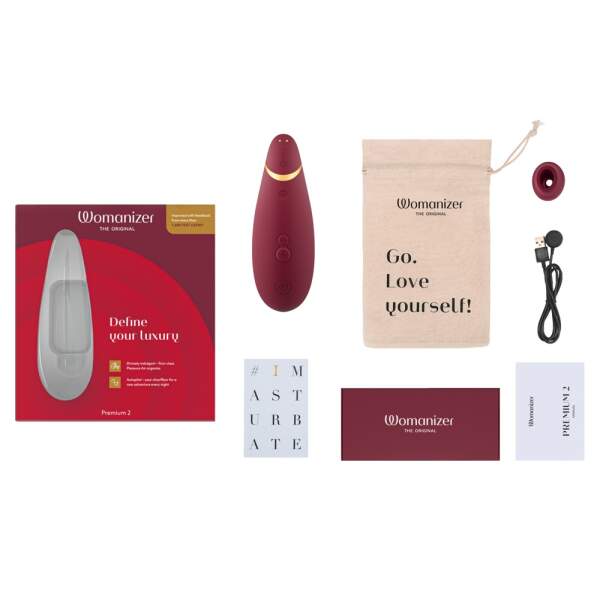 Womanizer - Premium 2 - Clitoris Vibrator - Luchtdruk - Rood - Afbeelding 4