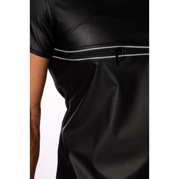 Benno von Stein - Shirt Tyraxo - Reflecterende Lijnen - PU-leer - Zwart - Afbeelding 5